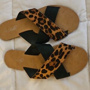 Katliu Animal Print Sandals Size 41